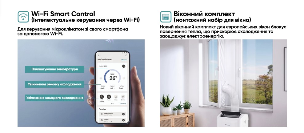 Комплектація Hisense APC09QC